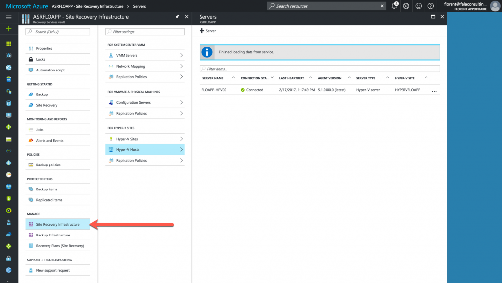 manage Azure Site Recovery Infrastructure