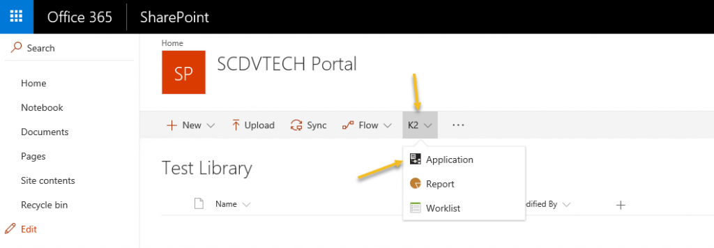 SharePoint library - application