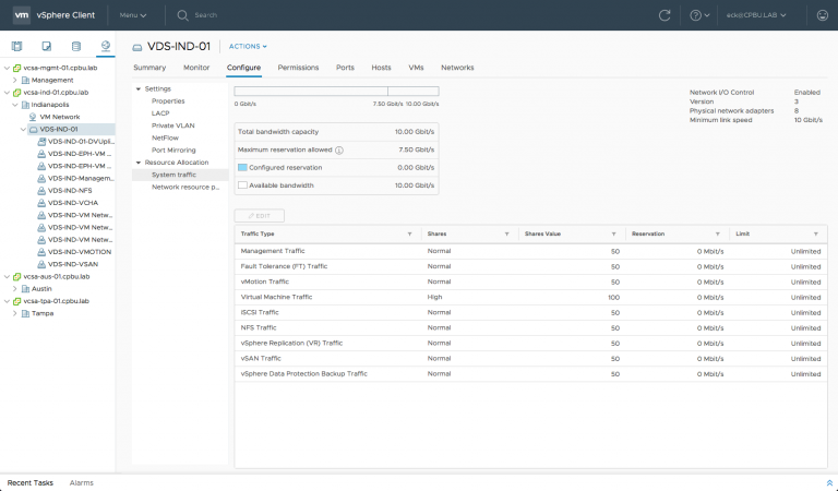 reconfigure vmware vsphere web client 6.5