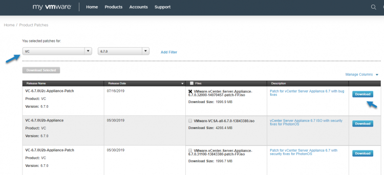 How to patch VMware VCSA