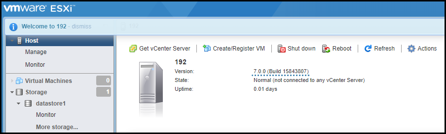 Our host is upgraded to ESXi 7.0