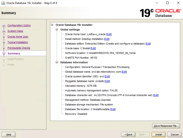 Как установить oracle database 19c на ubuntu