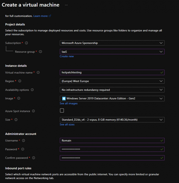 Hotpatch for Windows Server Azure VM