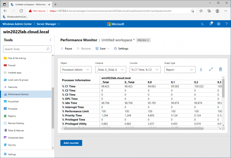 Manage WS2022 with Windows Admin Center (WAC)