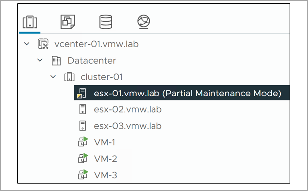 VMware Partial Maintenance Mode