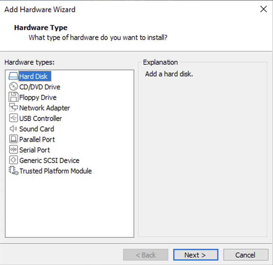 Adding the VMDK to another VM in VMware Workstation  