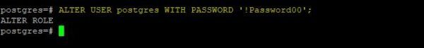 Assign the postgres user a new password