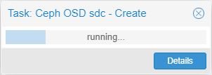 The Ceph OSD is being created