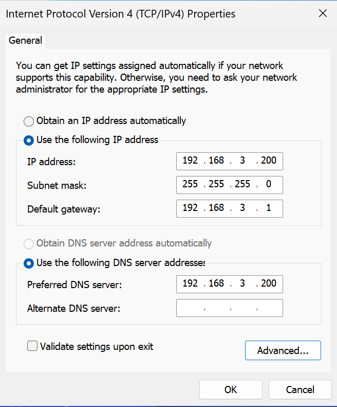 Internet Protocol Version 4 (TCP | IPv4) Properties