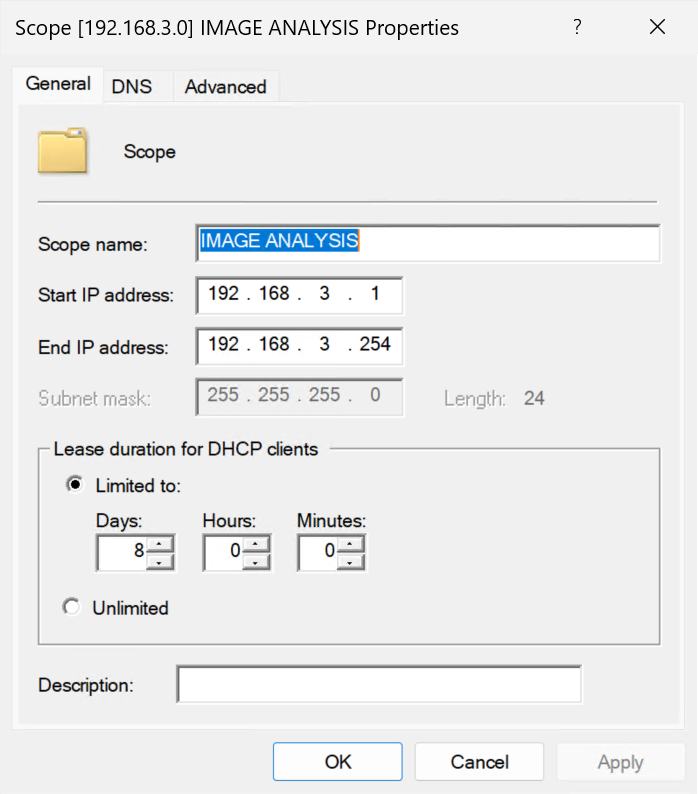 DHCP configuration