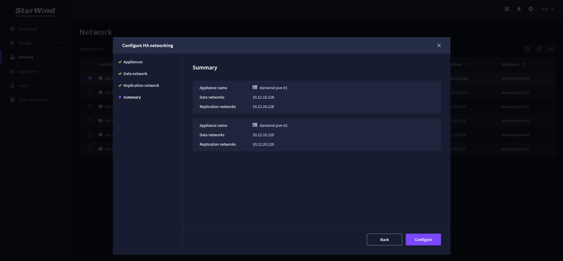  Configure HA Networking in StarWind VSAN CVM