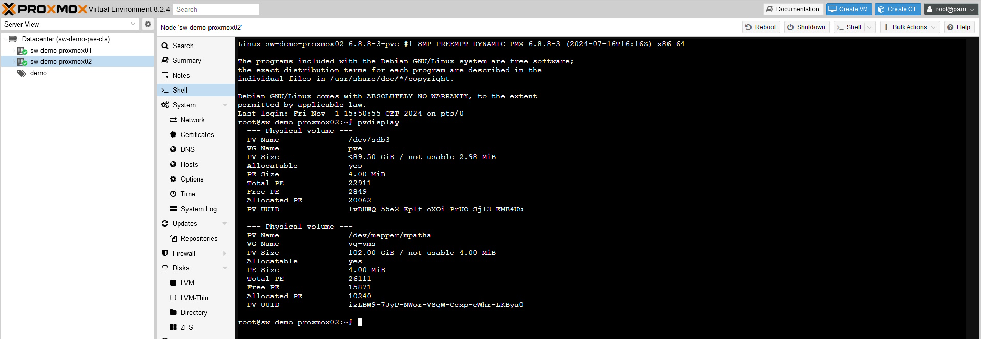 Create LVM on HA iSCSI