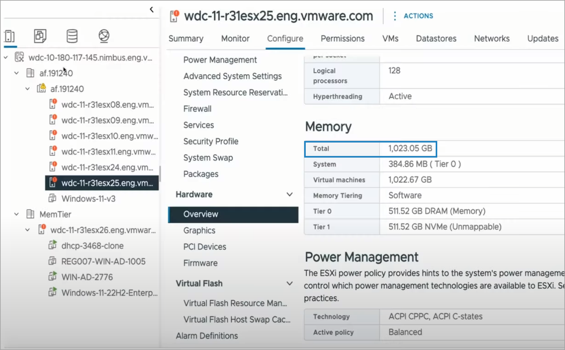 1Tb of DRAM composed from 512Gb of RAM and 512 Gb of NVMe SSD