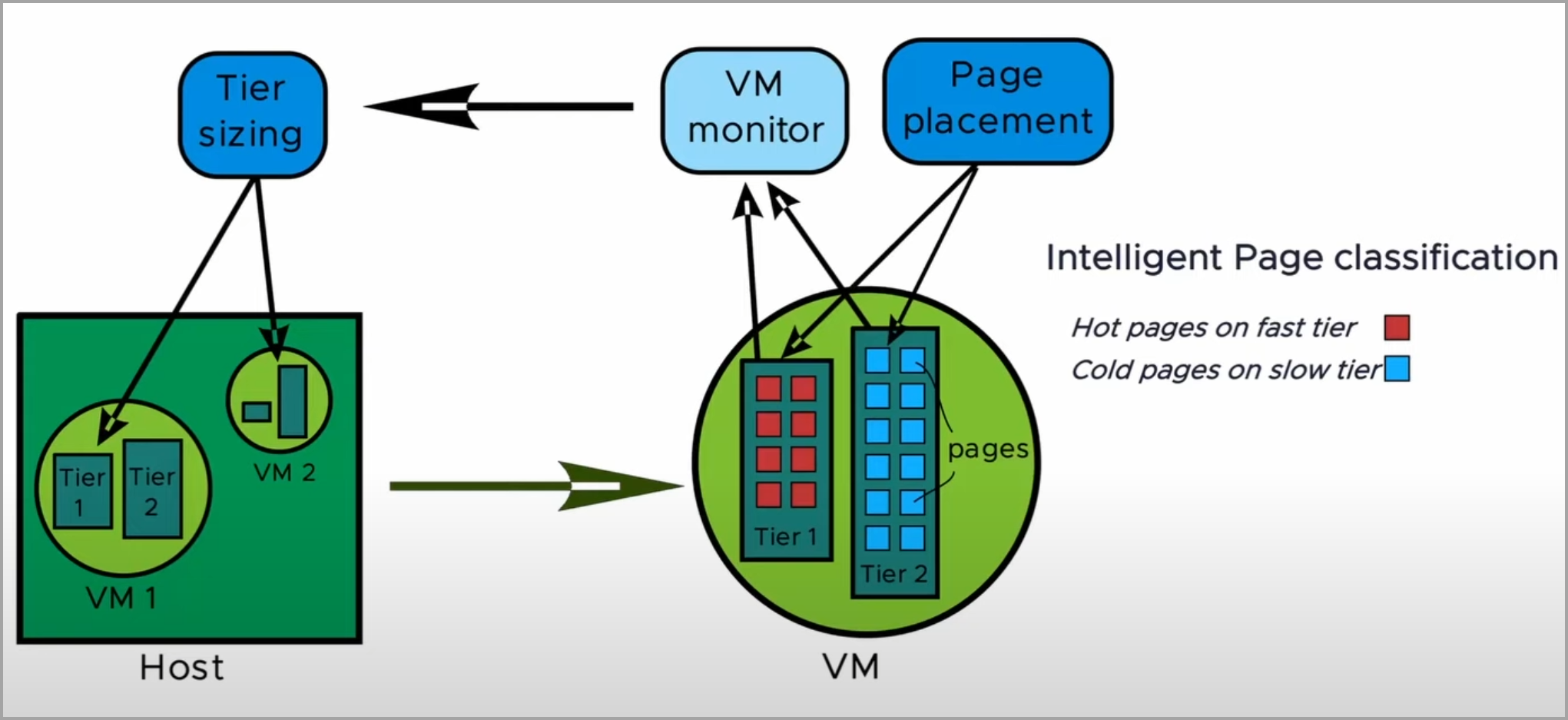 VMware intelligent page classification mechanism in Memory Tiering Feature