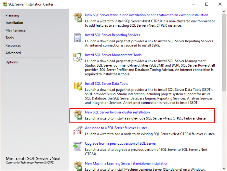 Setting SQL Server 2019 FCI on Windows Server 2016 - Resource Library