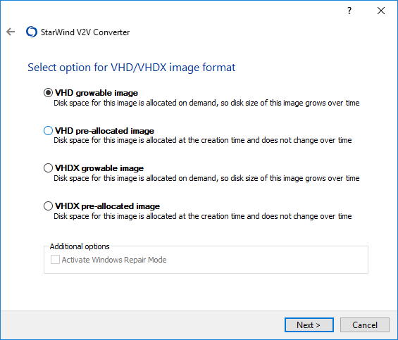 Starwind v2v converter как пользоваться